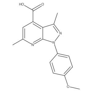 1-(4-methoxyphenyl)-3,6-dimethyl-1H-pyrazolo[3,4-b]pyridine-4-carboxylic acid Structure