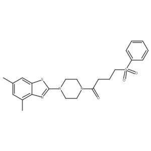 1-(4-(4,6-Dimethylbenzo[d]thiazol-2-yl)piperazin-1-yl)-4-(phenylsulfonyl)butan-1-one结构式