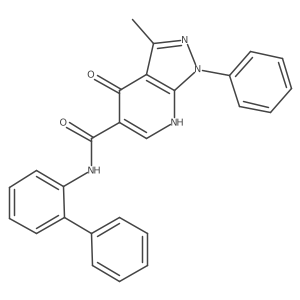 N-([1,1'-biphenyl]-2-yl)-3-methyl-4-oxo-1-phenyl-4,7-dihydro-1H-pyrazolo[3,4-b]pyridine-5-carboxamide结构式
