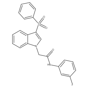 N-(3-fluorophenyl)-2-(3-(phenylsulfonyl)-1H-indol-1-yl)acetamide结构式