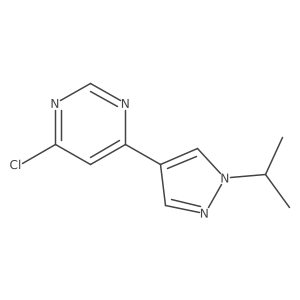 4-Chloro-6-(1-isopropyl-1h-pyrazol-4-yl)pyrimidine结构式