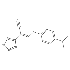 3-{[4-(dimethylamino)phenyl]amino}-2-(1H-1,2,3,4-tetrazol-5-yl)prop-2-enenitrile Structure
