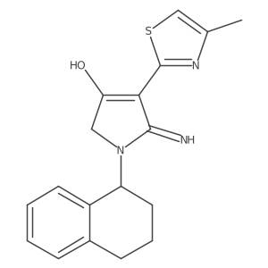5-imino-4-(4-methyl-1,3-thiazol-2-yl)-1-(1,2,3,4-tetrahydronaphthalen-1-yl)-2,5-dihydro-1H-pyrrol-3-ol Structure