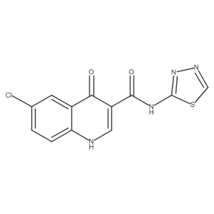 6-chloro-4-hydroxy-N-(1,3,4-thiadiazol-2-yl)quinoline-3-carboxamide Structure
