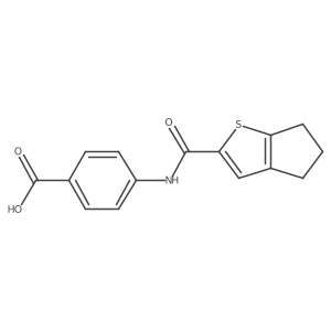 4-[[(5,6-Dihydro-4H-cyclopenta[b]thien-2-yl)carbonyl]amino]benzoic acid结构式