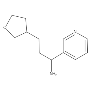 1-(Pyridin-3-yl)-3-(tetrahydrofuran-3-yl)propan-1-amine结构式