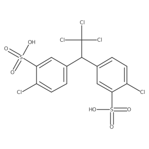 Benzenesulfonic acid, 3,3'-(2,2,2-trichloroethylidene)bis(6-chloro- Structure