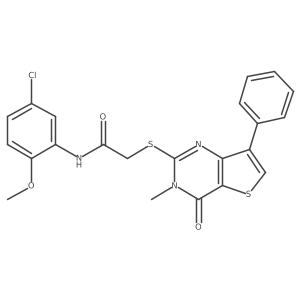 N-(5-chloro-2-methoxyphenyl)-2-[(3-methyl-4-oxo-7-phenyl-3,4-dihydrothieno[3,2-d]pyrimidin-2-yl)sulfanyl]acetamide Structure