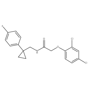 2-(2,4-dichlorophenoxy)-N-((1-(4-fluorophenyl)cyclopropyl)methyl)acetamide Structure