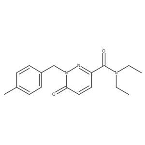 N,N-diethyl-1-(4-methylbenzyl)-6-oxo-1,6-dihydropyridazine-3-carboxamide结构式