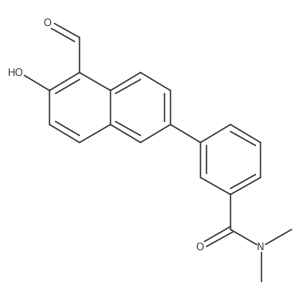 3-(5-Formyl-6-hydroxy-2-naphthalenyl)-N,N-dimethylbenzamide结构式