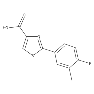 2-(4-Fluoro-3-methylphenyl)-4-thiazolecarboxylic acid结构式