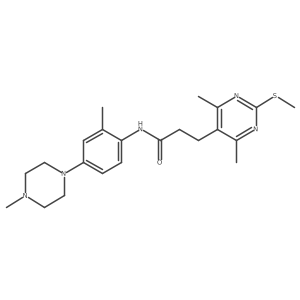 CSc1nc(C)c(CCC(=O)Nc2ccc(N3CCN(C)CC3)cc2C)c(C)n1结构式