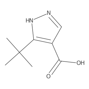3-(tert-Butyl)-1H-pyrazole-4-carboxylic acid结构式