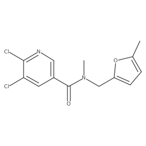 5,6-dichloro-N-methyl-N-[(5-methylfuran-2-yl)methyl]pyridine-3-carboxamide Structure