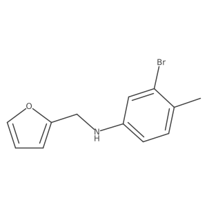3-bromo-N-(furan-2-ylmethyl)-4-methylaniline结构式