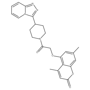 4,7-dimethyl-5-[2-oxo-2-(4-[1,2,4]triazolo[4,3-a]pyridin-3-yl-1-piperidinyl)ethoxy]-2H-chromen-2-one Structure