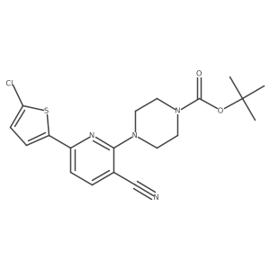 Tert-butyl 4-[6-(5-chlorothiophen-2-yl)-3-cyanopyridin-2-yl]piperazine-1-carboxylate Structure