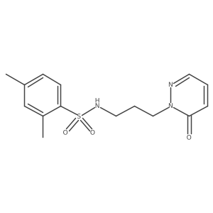 2,4-dimethyl-N-[3-(6-oxo-1,6-dihydropyridazin-1-yl)propyl]benzene-1-sulfonamide结构式