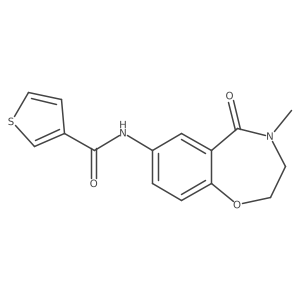 N-(4-methyl-5-oxo-2,3,4,5-tetrahydrobenzo[f][1,4]oxazepin-7-yl)thiophene-3-carboxamide Structure