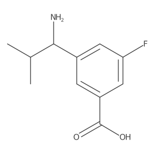 3-[(1S)-1-Amino-2-methylpropyl]-5-fluorobenzoic acid结构式