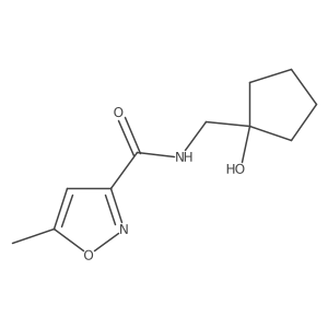 N-((1-hydroxycyclopentyl)methyl)-5-methylisoxazole-3-carboxamide Structure
