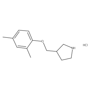 3-[(2,4-Dimethylphenoxy)methyl]pyrrolidine hydrochloride结构式