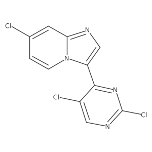 7-Chloro-3-(2,5-dichloropyrimidin-4-yl)imidazo[1,2-a]pyridine Structure