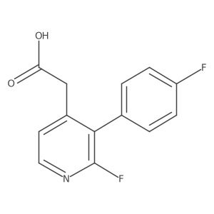 2-Fluoro-3-(4-fluorophenyl)-4-pyridineacetic acid结构式