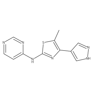 5-methyl-4-(1H-pyrazol-4-yl)-N-pyrimidin-4-yl-1,3-thiazol-2-amine结构式