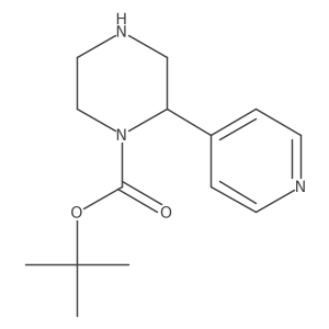 tert-Butyl (R)-2-(pyridin-4-yl)piperazine-1-carboxylate Structure