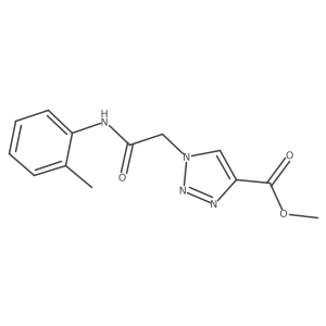methyl 1-{[(2-methylphenyl)carbamoyl]methyl}-1H-1,2,3-triazole-4-carboxylate结构式