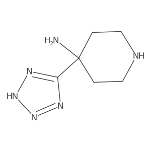 4-(2H-1,2,3,4-tetrazol-5-yl)piperidin-4-amine结构式