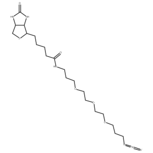 N-3-[2-[2-(3-Azidopropoxy)ethoxy]ethoxy]propyl-biotinamide结构式