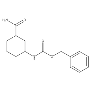 Benzyl ((1S,3R)-3-carbamoylcyclohexyl)carbamate结构式
