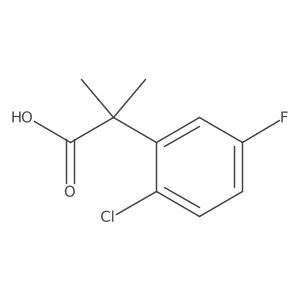 2-(2-Chloro-5-fluorophenyl)-2-methylpropanoic acid结构式