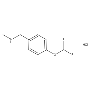 {[4-(Difluoromethoxy)phenyl]methyl}(methyl)amine hydrochloride Structure