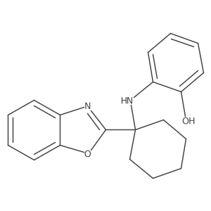 2-[[1-(2-Benzoxazolyl)cyclohexyl]amino]phenol结构式