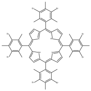 5,10,15,20-Tetrakis(3,5-dibromo-2,4,6-trimethylphenyl)-21H,23H-porphine结构式