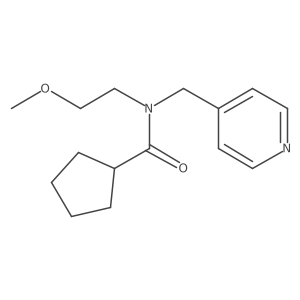 N-(2-methoxyethyl)-N-(pyridin-4-ylmethyl)cyclopentanecarboxamide Structure