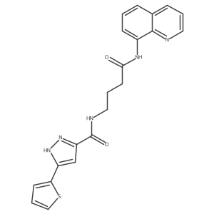 N-(4-oxo-4-(quinolin-8-ylamino)butyl)-3-(thiophen-2-yl)-1H-pyrazole-5-carboxamide Structure