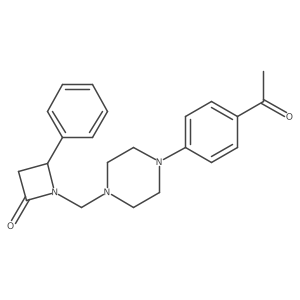 1-{[4-(4-Acetylphenyl)piperazin-1-yl]methyl}-4-phenylazetidin-2-one Structure
