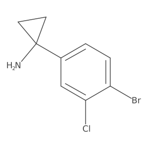 1-(4-Bromo-3-chlorophenyl)cyclopropan-1-amine Structure