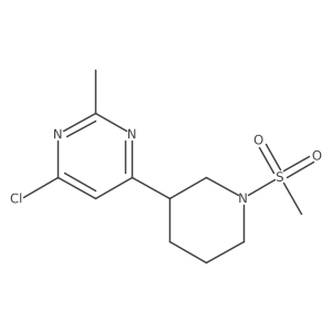 4-Chloro-2-methyl-6-(1-(methylsulfonyl)piperidin-3-yl)pyrimidine Structure