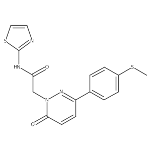 2-{3-[4-(methylsulfanyl)phenyl]-6-oxopyridazin-1(6H)-yl}-N-(1,3-thiazol-2-yl)acetamide结构式