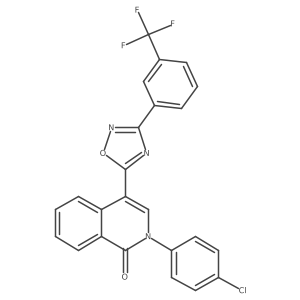 2-(4-chlorophenyl)-4-{3-[3-(trifluoromethyl)phenyl]-1,2,4-oxadiazol-5-yl}isoquinolin-1(2H)-one Structure