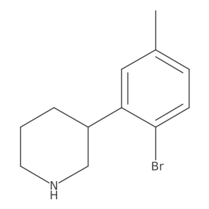3-(2-Bromo-5-methylphenyl)piperidine Structure