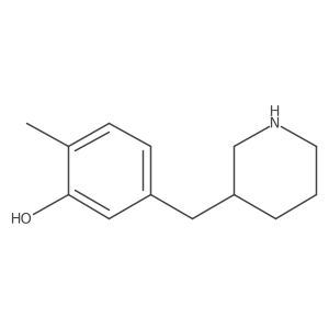 2-Methyl-5-[(piperidin-3-yl)methyl]phenol Structure