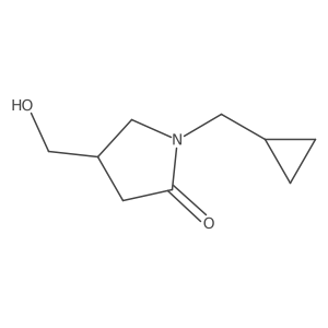 1-(Cyclopropylmethyl)-4-(hydroxymethyl)pyrrolidin-2-one Structure