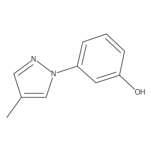 3-(4-methyl-1H-pyrazol-1-yl)phenol结构式